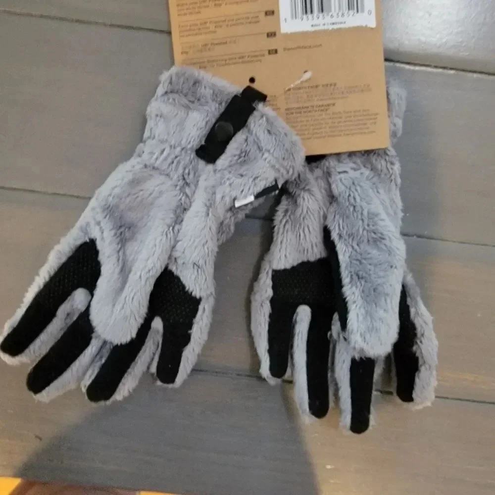The North Face Kids Grey Girl's Osito fleece Etip Glove sz Small